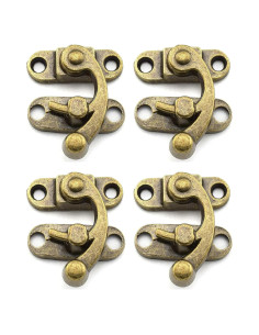 Cierre de candado vintage LBTODH bronce 4 piezas 33x29mm