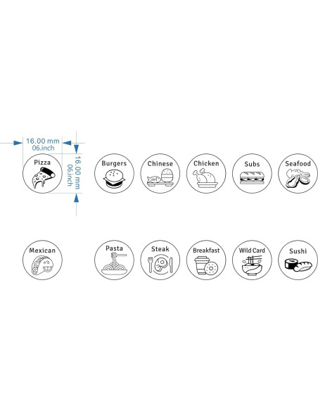 Dados de Decisión de Comida Fleure Esme para Parejas