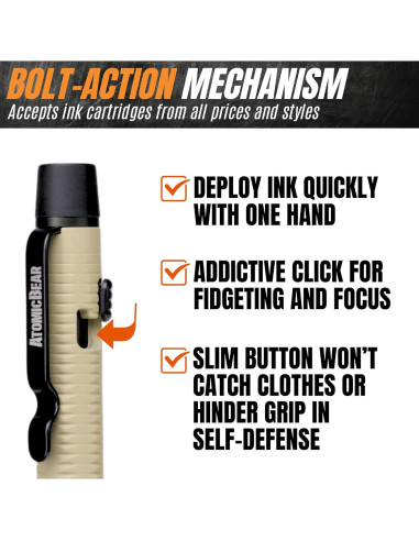 Bolígrafo Táctico The Atomic Bear Stealth Pen Pro - Defensa