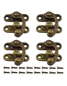 Cierre de Gancho Derecho Antiguo Aifeier 29x33mm Bronce - 4PCS