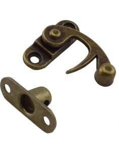 Cierre de Gancho Derecho Antiguo Aifeier 29x33mm Bronce - 4PCS 2