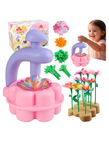 Kit de Manualidades de Flores INKZOO - Juguete Creativo Rosa