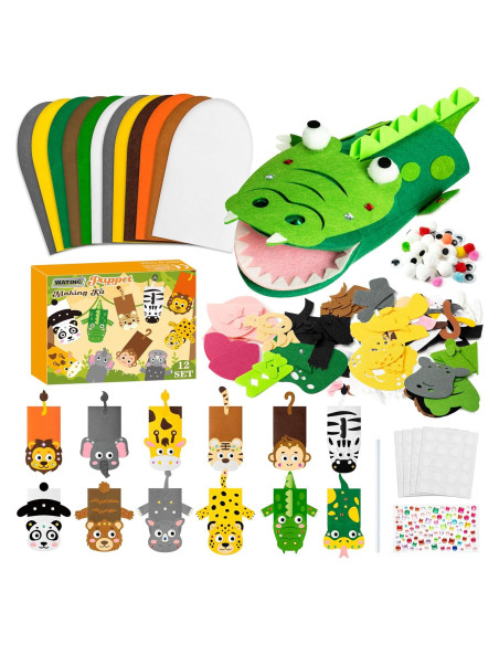 Kit de Marionetas de Mano WATINC 12 Piezas Animales Salvajes