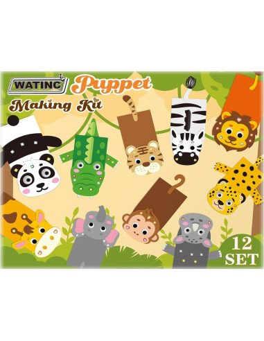 Kit de Marionetas de Mano WATINC 12 Piezas Animales Salvajes