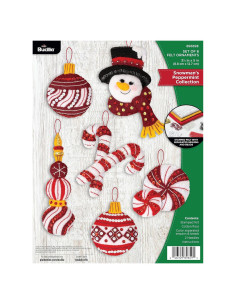Kit de Adornos de Fieltro Bucilla 6 Piezas Navidad