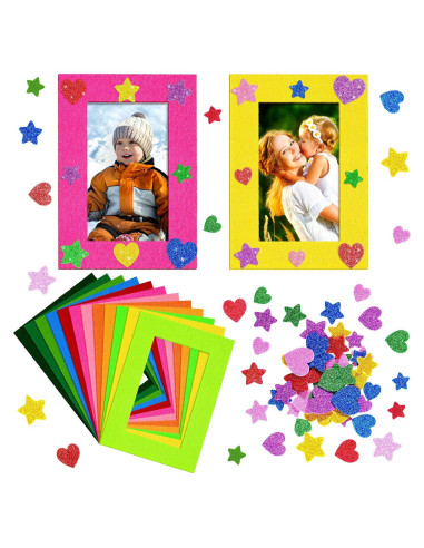 Jetec 24 Marcos de Fotos de Fieltro Coloridos 12x7.1 cm