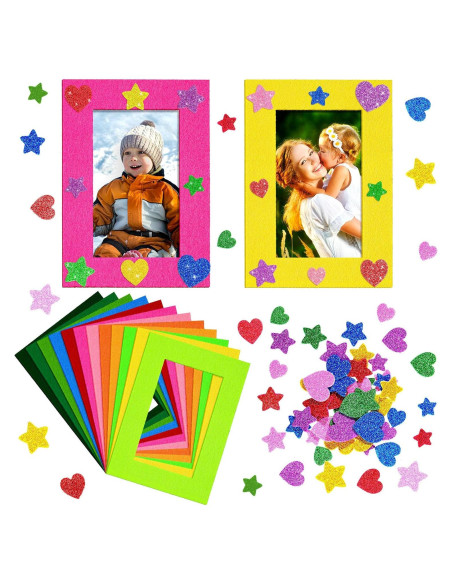 Jetec 24 Marcos de Fotos de Fieltro Coloridos 12x7.1 cm