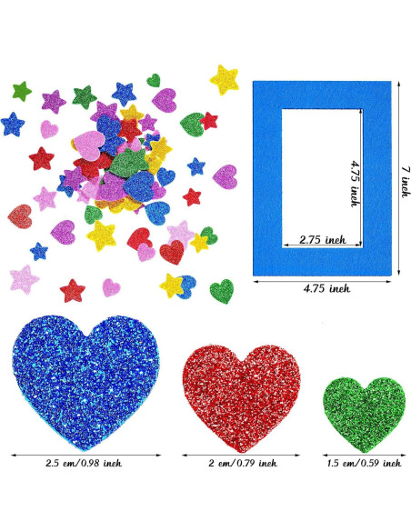 Jetec 24 Marcos de Fotos de Fieltro Coloridos 12x7.1 cm