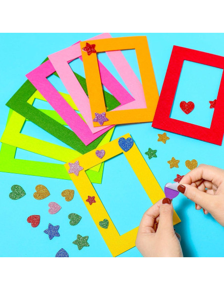 Jetec 24 Marcos de Fotos de Fieltro Coloridos 12x7.1 cm