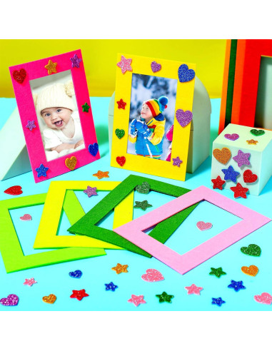 Jetec 24 Marcos de Fotos de Fieltro Coloridos 12x7.1 cm