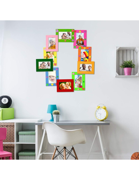 Jetec 24 Marcos de Fotos de Fieltro Coloridos 12x7.1 cm