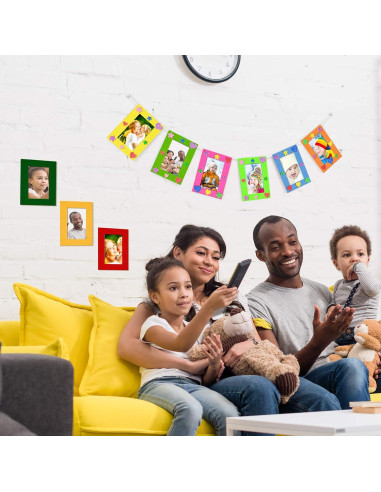 Jetec 24 Marcos de Fotos de Fieltro Coloridos 12x7.1 cm