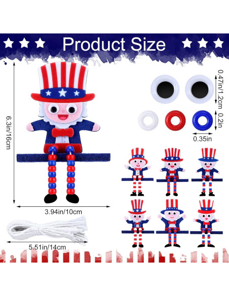 Kit de Manualidades Patrióticas Blueweenly 24 Piezas 4 de Julio