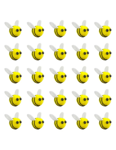 30 Pcs Abejas de Fieltro de Lana Pcmursal para Manualidades