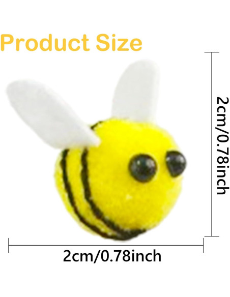 30 Pcs Abejas de Fieltro de Lana Pcmursal para Manualidades