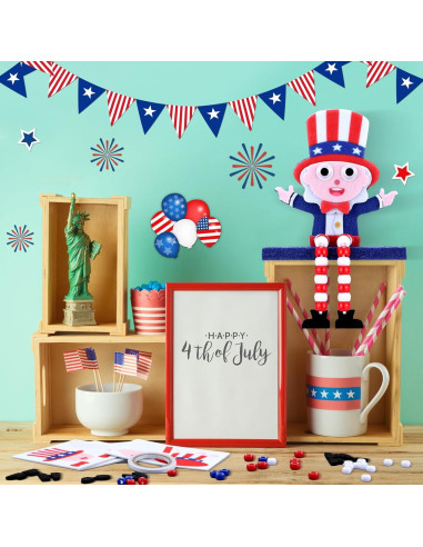 Kit de Manualidades Patrióticas Blueweenly 24 Piezas 4 de Julio