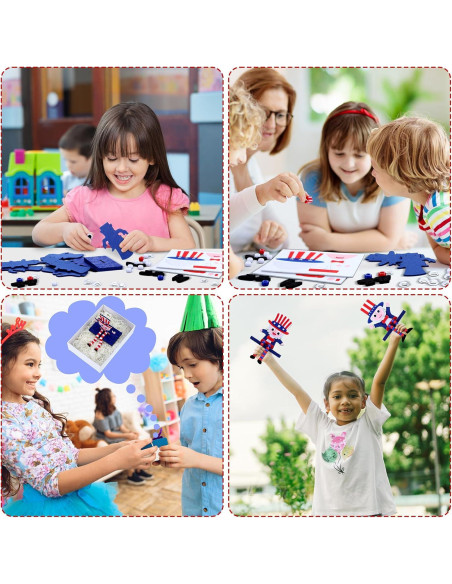 Kit de Manualidades Patrióticas Blueweenly 24 Piezas 4 de Julio