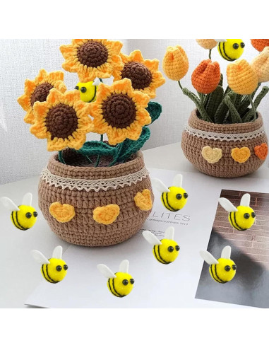 30 Pcs Abejas de Fieltro de Lana Pcmursal para Manualidades