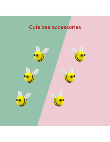 30 Pcs Abejas de Fieltro de Lana Pcmursal para Manualidades