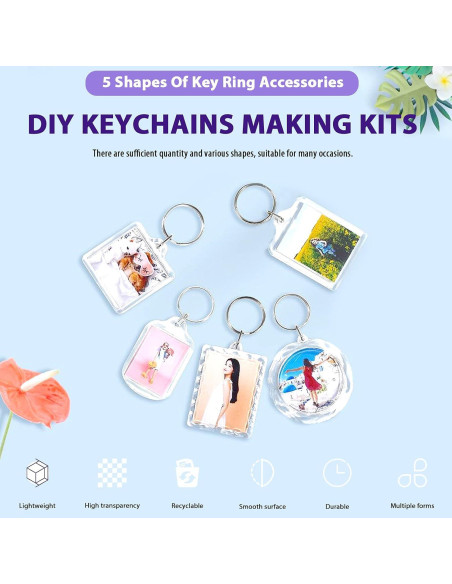 Kit de Llavero Personalizado Swpeet 40 Piezas para Niños