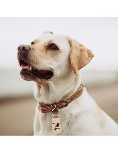 200 Etiquetas de Llave de Madera JUXYES para Grabado 56x32mm