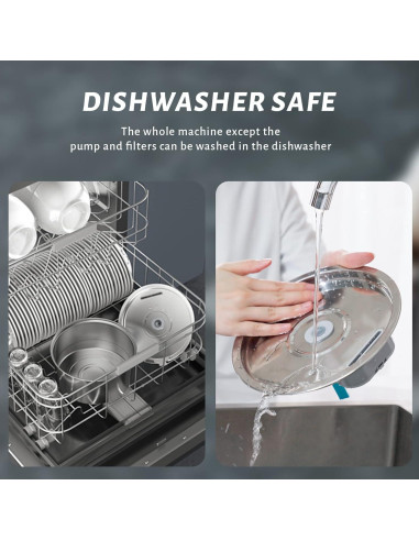 Fuente de Agua para Gatos DOOOB 3.2L Acero Inoxidable 8 Filtros