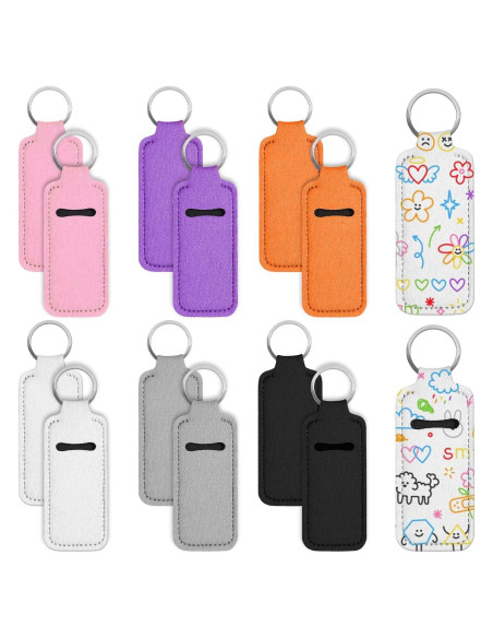 12 Soportes de Labios Neopreno Wanmu para Llaveros Viaje