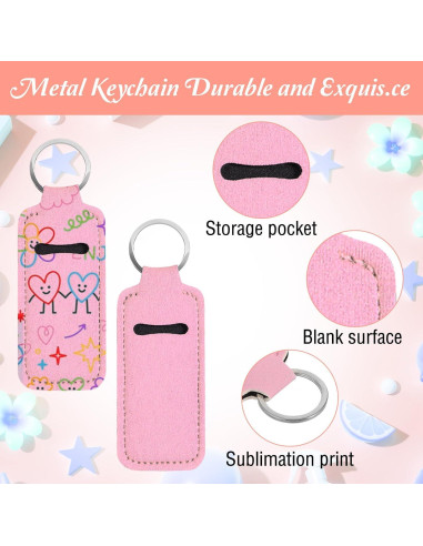 12 Soportes de Labios Neopreno Wanmu para Llaveros Viaje