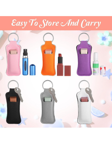 12 Soportes de Labios Neopreno Wanmu para Llaveros Viaje