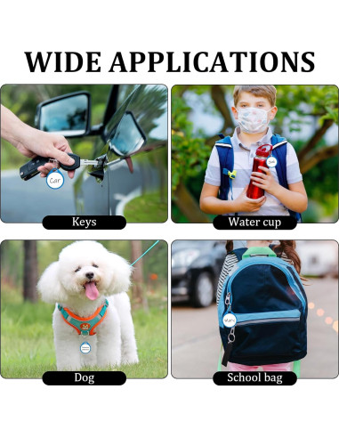 100 Etiquetas de Llave Redondas Philbinden 3.81 cm Azul