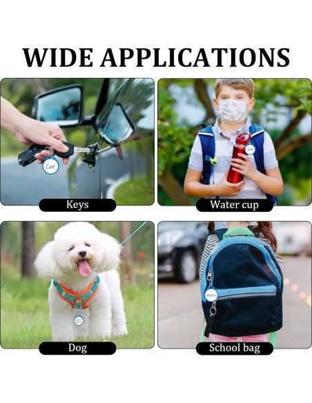 100 Etiquetas de Llave Redondas Philbinden 3.81 cm Azul