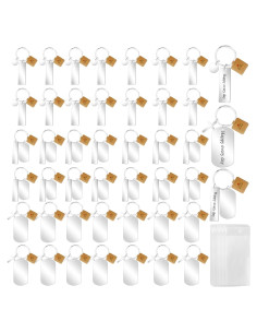 42 Plantillas de Llaveros Grabables TANEMUDO 5x3cm Acero Inoxidable
