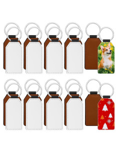 Llaveros de Cuero PU Sublimación 20 Pcs Talltalk Blanco