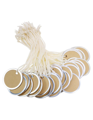 Etiquetas de Etiquetado en Blanco ONLYKXY 50pcs Redondas 3.1cm