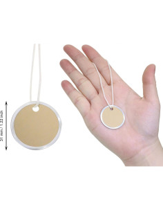 Etiquetas de Etiquetado en Blanco ONLYKXY 50pcs Redondas 3.1cm 2