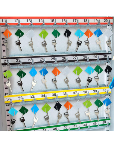 70 Etiquetas Clave Plástico Jetec con Anillo Metálico 4.06x3.81cm