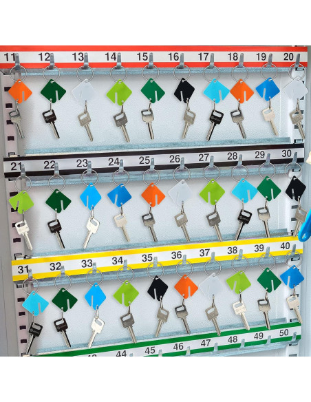 70 Etiquetas Clave Plástico Jetec con Anillo Metálico 4.06x3.81cm