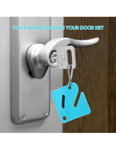 70 Etiquetas Clave Plástico Jetec con Anillo Metálico 4.06x3.81cm