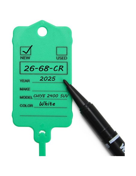 100 Etiquetas de Llave de Coche LeadSeals Verde Autocierre