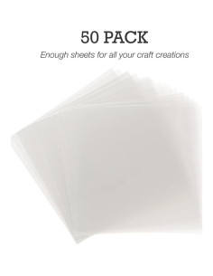 Samsill 50 Hojas Plástico Transparente 12x12 cm para Manualidades 2