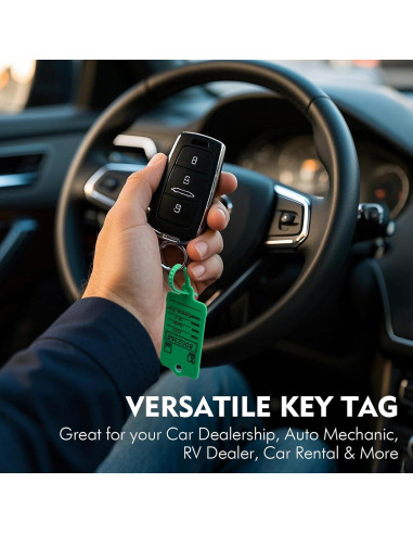 100 Etiquetas de Llave de Coche LeadSeals Verde Autocierre