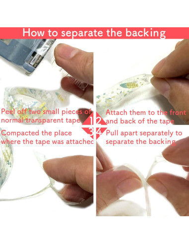 6 Rollos de Cinta Washi de Encaje Songdao - 2m, 28mm a 8mm