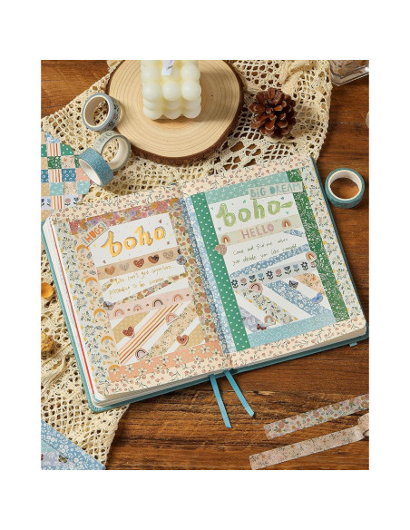 Conjunto de Cinta Washi Boho VIVIQUEN 20 Rollos 15mm x 5m
