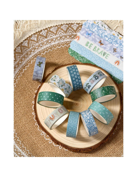 Conjunto de Cinta Washi Boho VIVIQUEN 20 Rollos 15mm x 5m