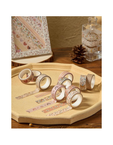 Conjunto de Cinta Washi Boho VIVIQUEN 20 Rollos 15mm x 5m
