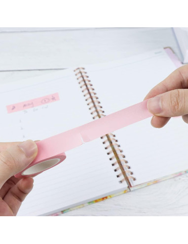 Cinta Washi Rosa NatSumeBasics 2 Pcs 10 m Autoadhesiva