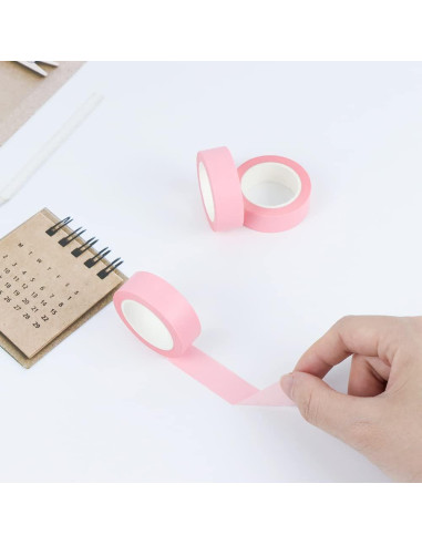 Cinta Washi Rosa NatSumeBasics 2 Pcs 10 m Autoadhesiva