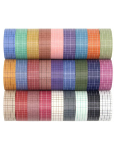 Conjunto de Cinta Washi AAPOZZ - 27 Rollos 15 mm Decorativa