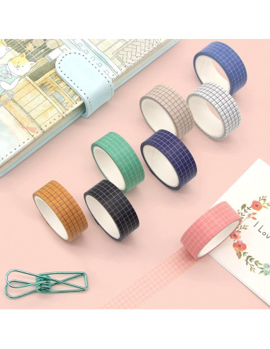 Conjunto de Cinta Washi AAPOZZ - 27 Rollos 15 mm Decorativa
