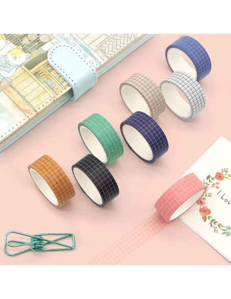 Conjunto de Cinta Washi AAPOZZ - 27 Rollos 15 mm Decorativa